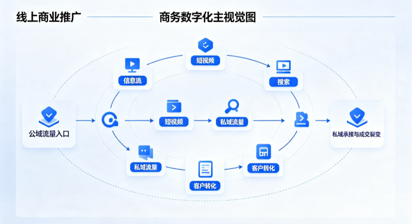 庐江县线上商业推广怎么做？全域流量闭环搭建与低成本转化实战指南